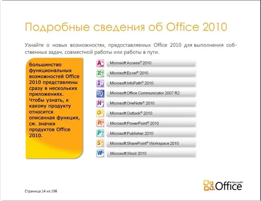 Интерфейс Microsoft Office 2010